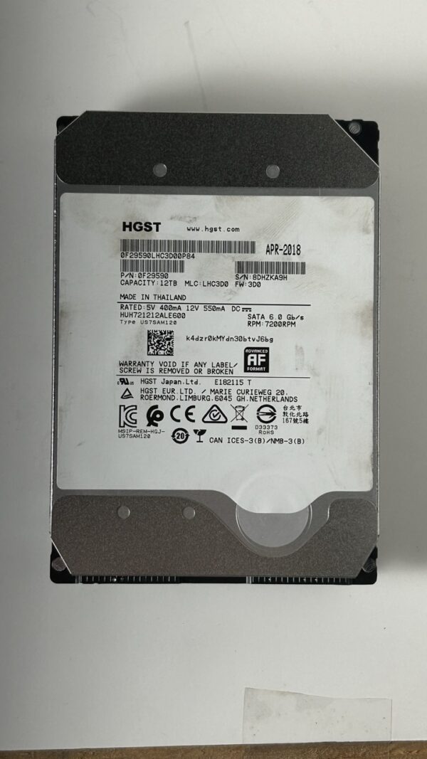 12TB HGST (Western Digital) Ultrastar He12 SATA hard drive (renewed) - Image 4