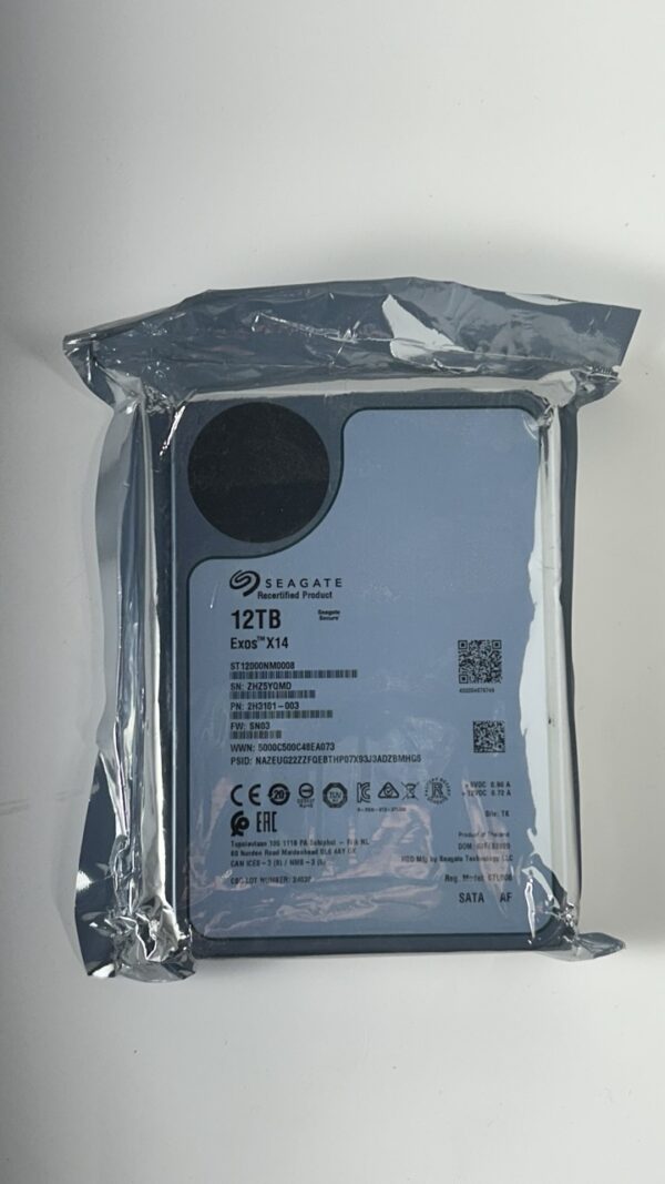 12TB Seagate Exos Enterprise SATA hard drive (factory refurb) - Image 3